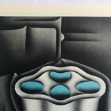 Original lithograph by Jacques Poli, Gasometers, 1978