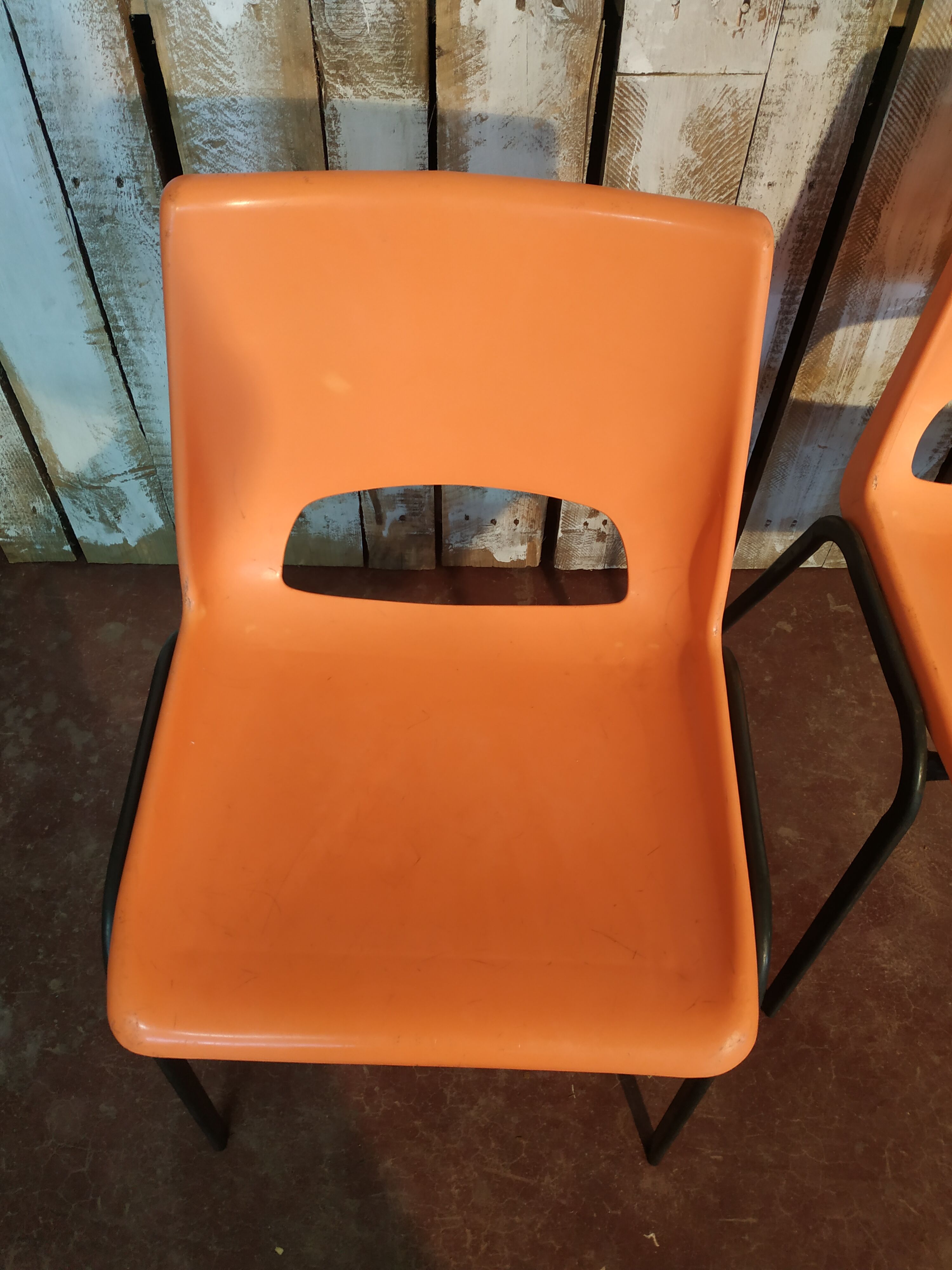 Vintage orange chairs
