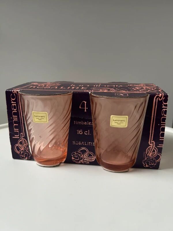 Set of 4 "Rosaline" Luminarc Glasses - New in box