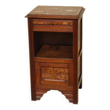 Art Deco period bedside table with marble top