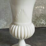 Vase balustre milk glass ancien début XXème