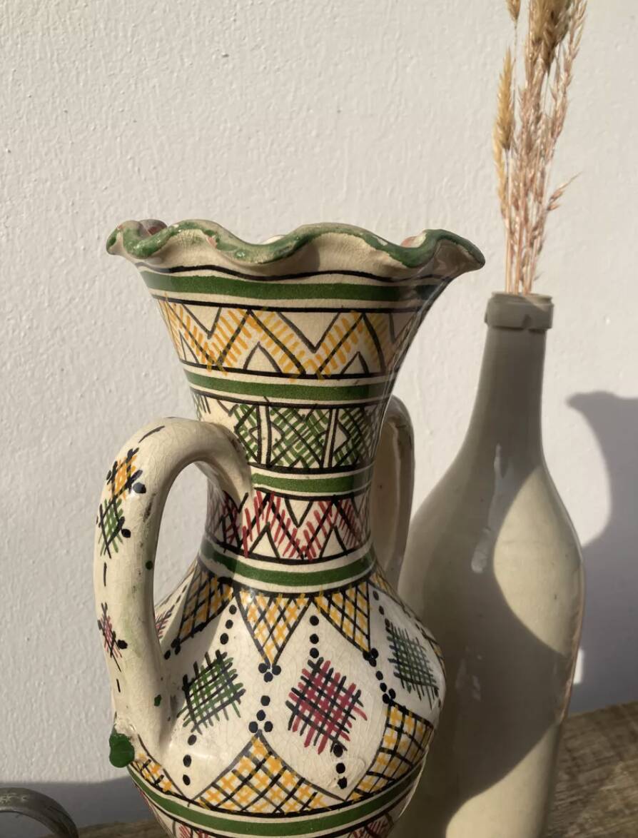 Moroccan artisanal safi vase