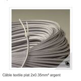 Ceramic lamp, 2 M fabric cable, cotton lampshade