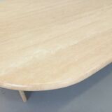 Vintage rectangular travertine coffee table from the 70s