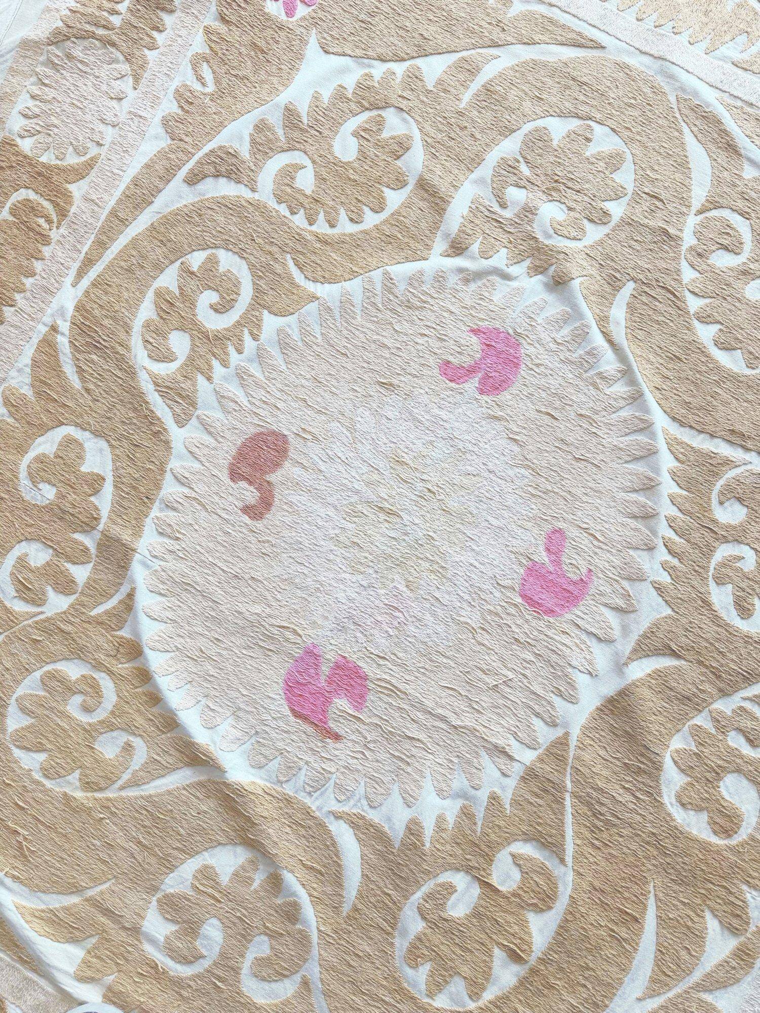 Vintage hand-embroidered tablecloth 141x154 cm