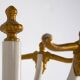 Antique white and gold floor coat rack (circa 1920)