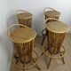 Rattan bar stools 60s