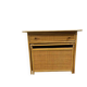 Console vintage en rotin avec tabouret / meuble coiffeuse