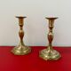 Set of 2 brass candlestick candle holders