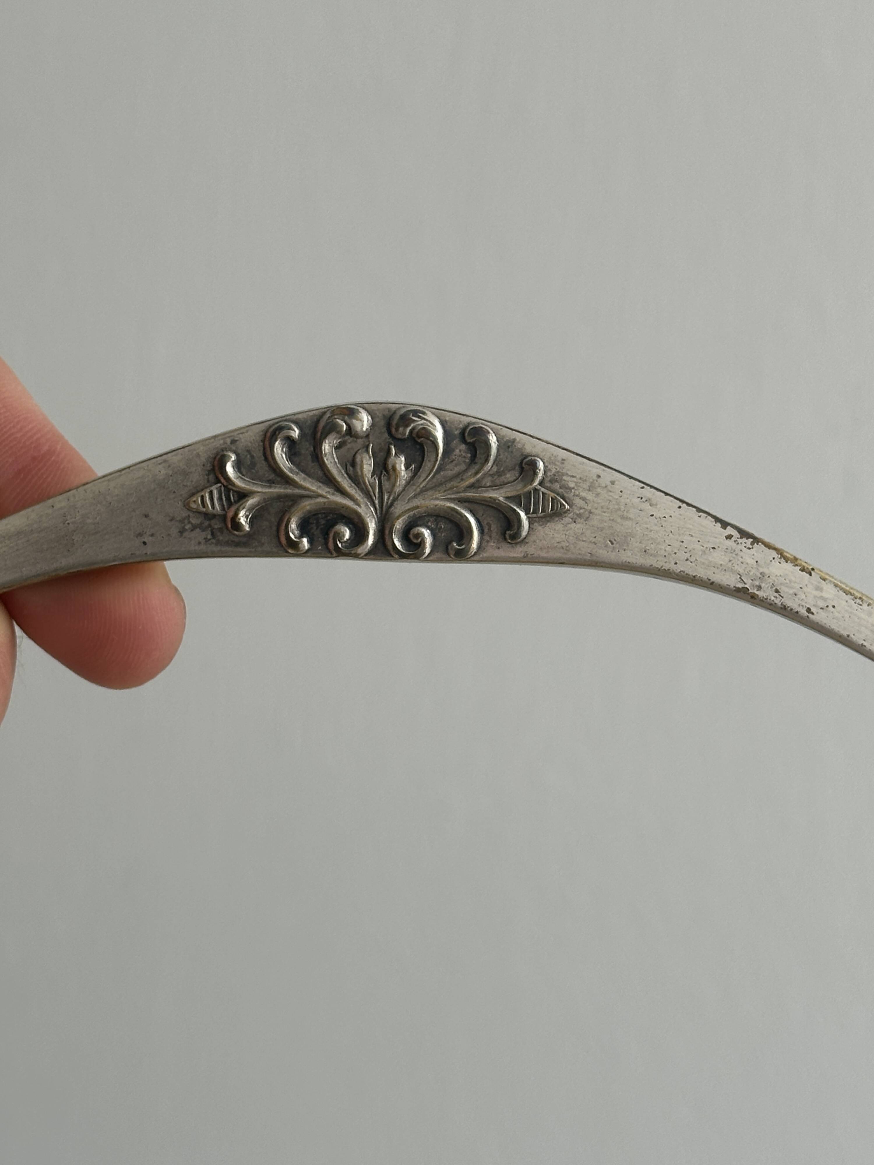 Antique glass and silver-plated metal dish