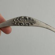 Plat ancien en verre et métal argenté