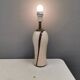 Table lamp in crackled ceramic with brass top, by Jenkin, 1970s.