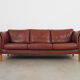 Brown leather sofa, Danish design, 1960s, production: Denmark
