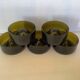 5 bottoms of wine bottles cut oenophile