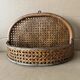 Antique cane wall shelf