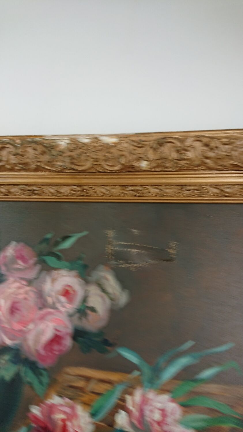 Tableau bouquet J. Vallet