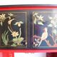 Black and red chinoiserie wardrobe – illuminated vintage furniture