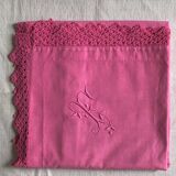 Old Fuschia Pink Cotton Pillowcase