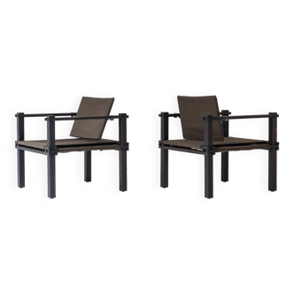 Set of two Safari easy chairs by Gerd Lange for Bofinger, Germany 1960s.