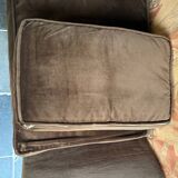 Brown velvet living room