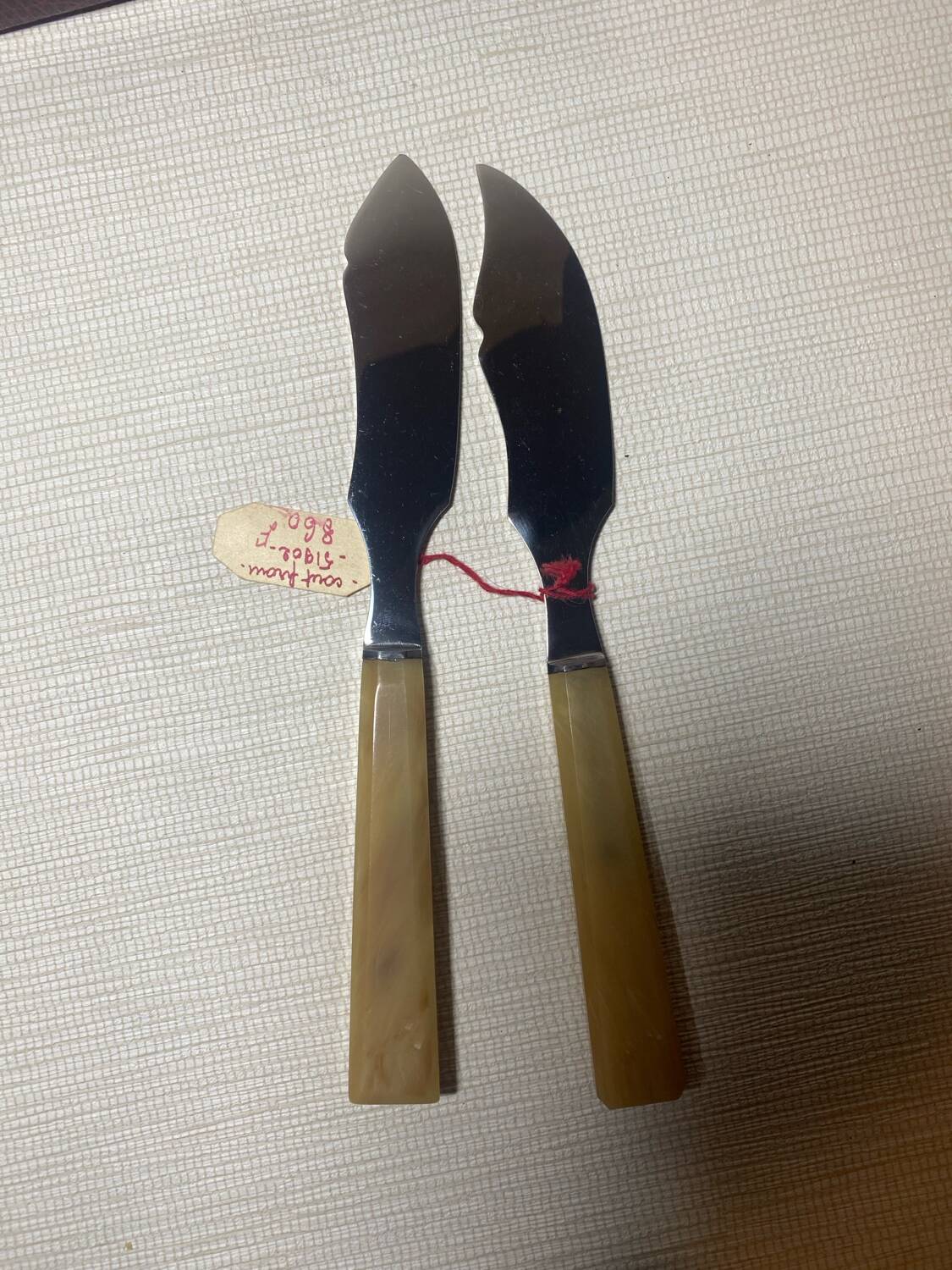 Bakelite cheese knives