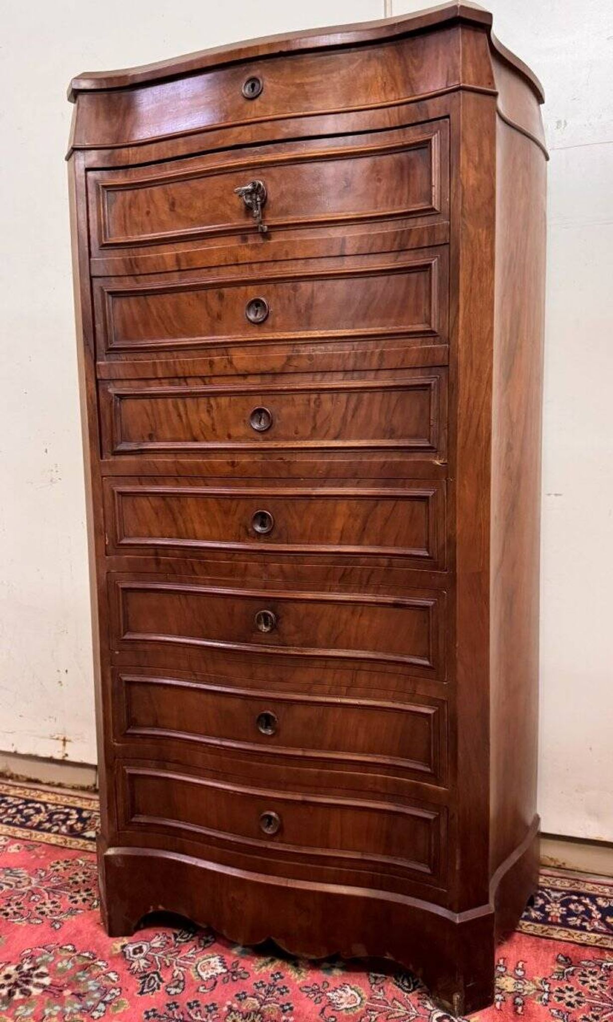 curved secretary in the guise of a Napoleon III period weekly desk