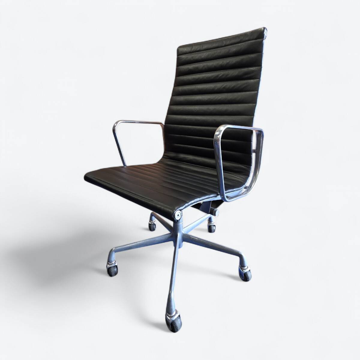 Black Herman Miller Original Eames EA337 High Back Office Chair Castor base