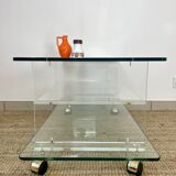 Glass and plexiglass coffee table