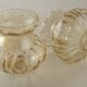 Matching Pair Mid Century Amber Glass Bubble Glass Replacement Shades 5593
