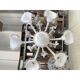 Venetian Transparent and Milky-White Murano Style Glass Chandelier