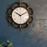 Vintage clock silent wall clock round metal