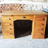 Former master's desk in solid wood