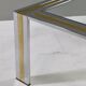 Square coffee table in brass, chrome and glass by Renato Zevi, Italy, 1970s