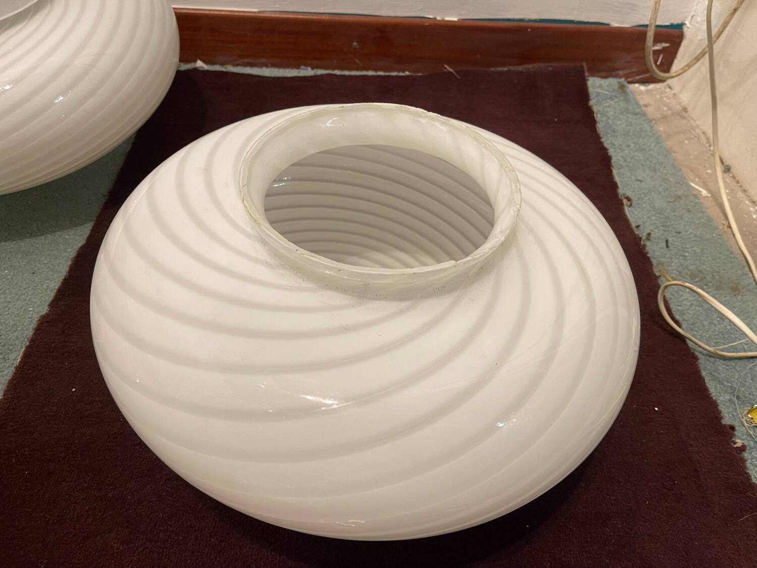 Murano Glass Flushmount Lights Set of 2