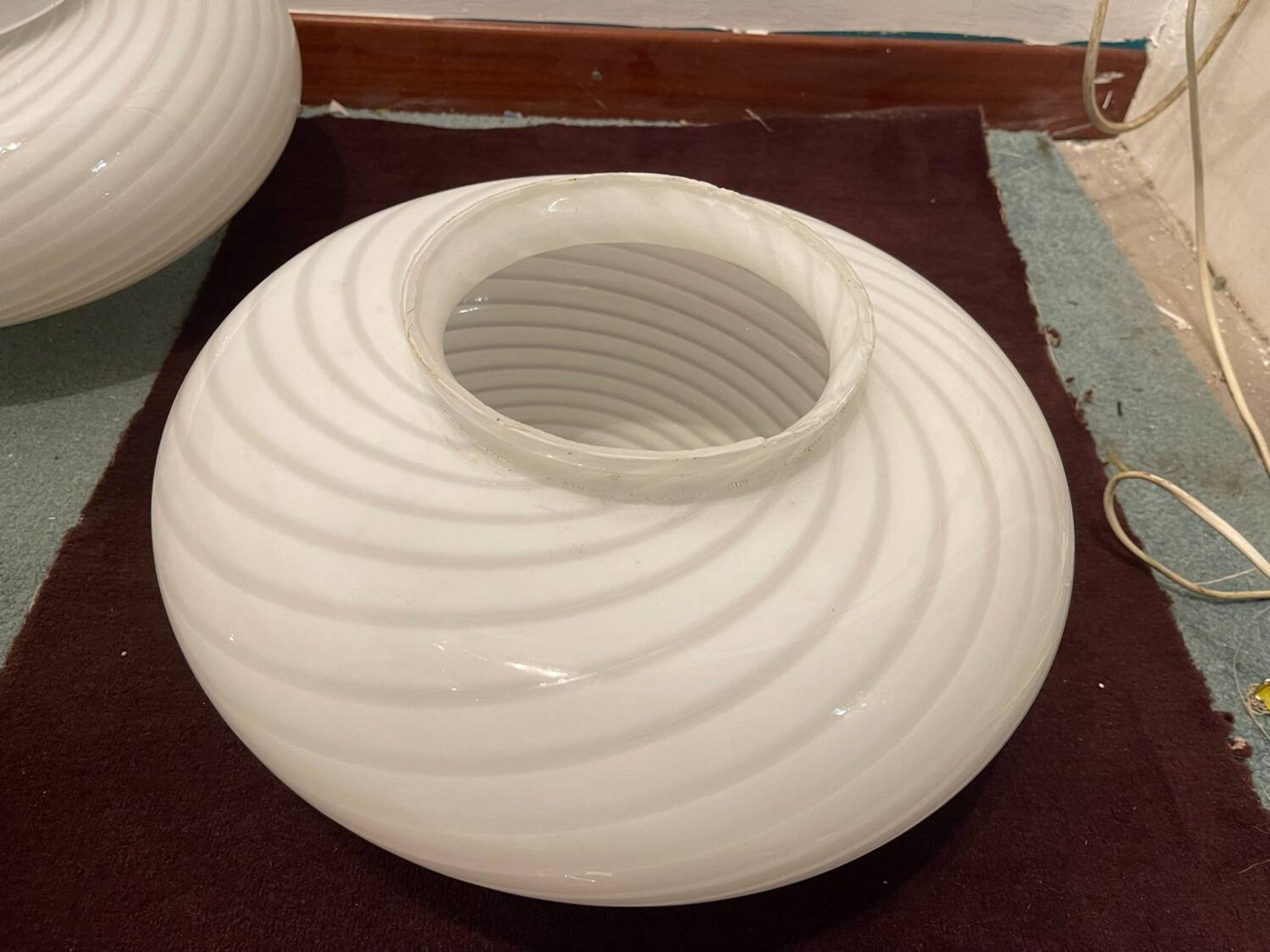 Plafonniers en verre de Murano, ensemble de 2