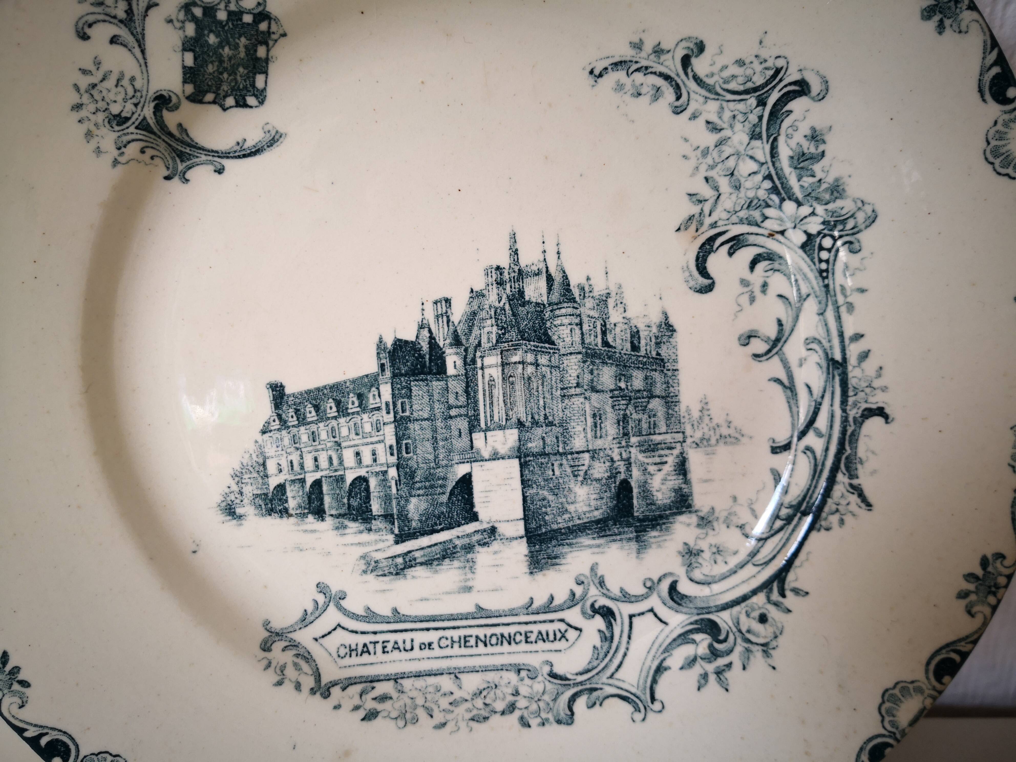 fruit bowl, iron earth, Clairefontaine, white and green château collection