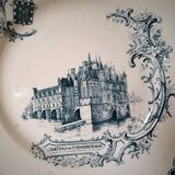 compotier, terre de fer, Clairefontaine, blanc et vert collection château