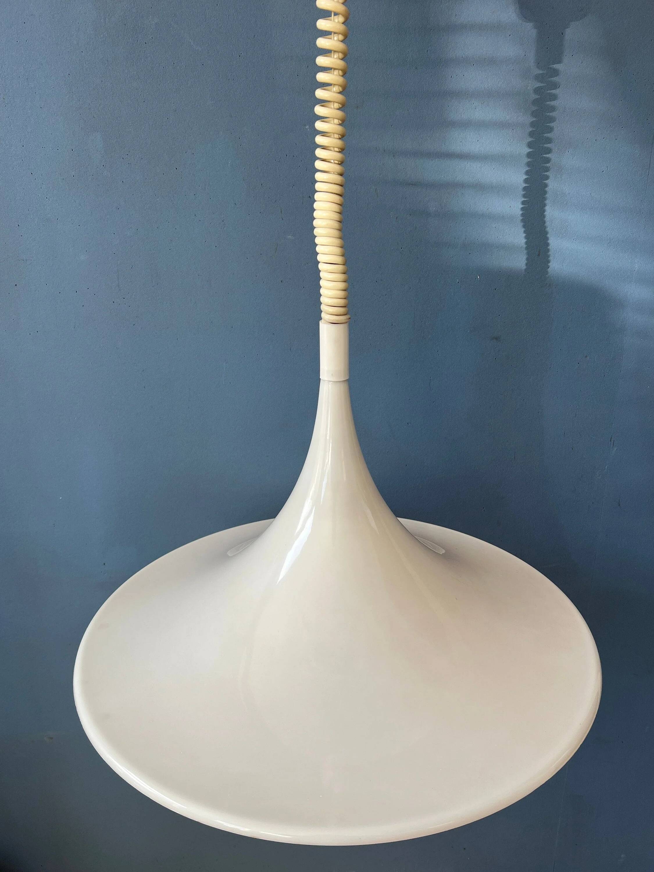 White Space Age Suspension "Witch Hat" Mid-Century