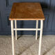 School desk 1960 white lacquered metal wooden top