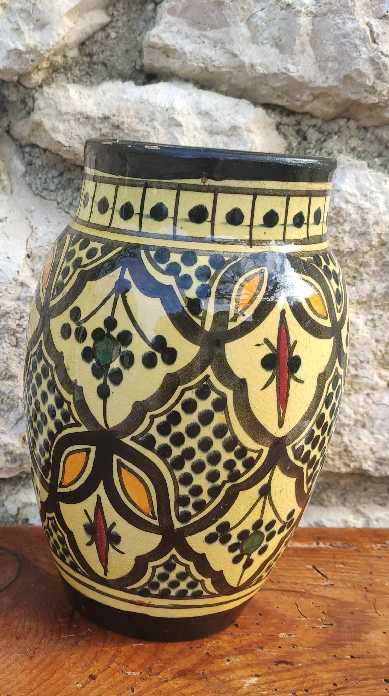 Moroccan ceramic vase