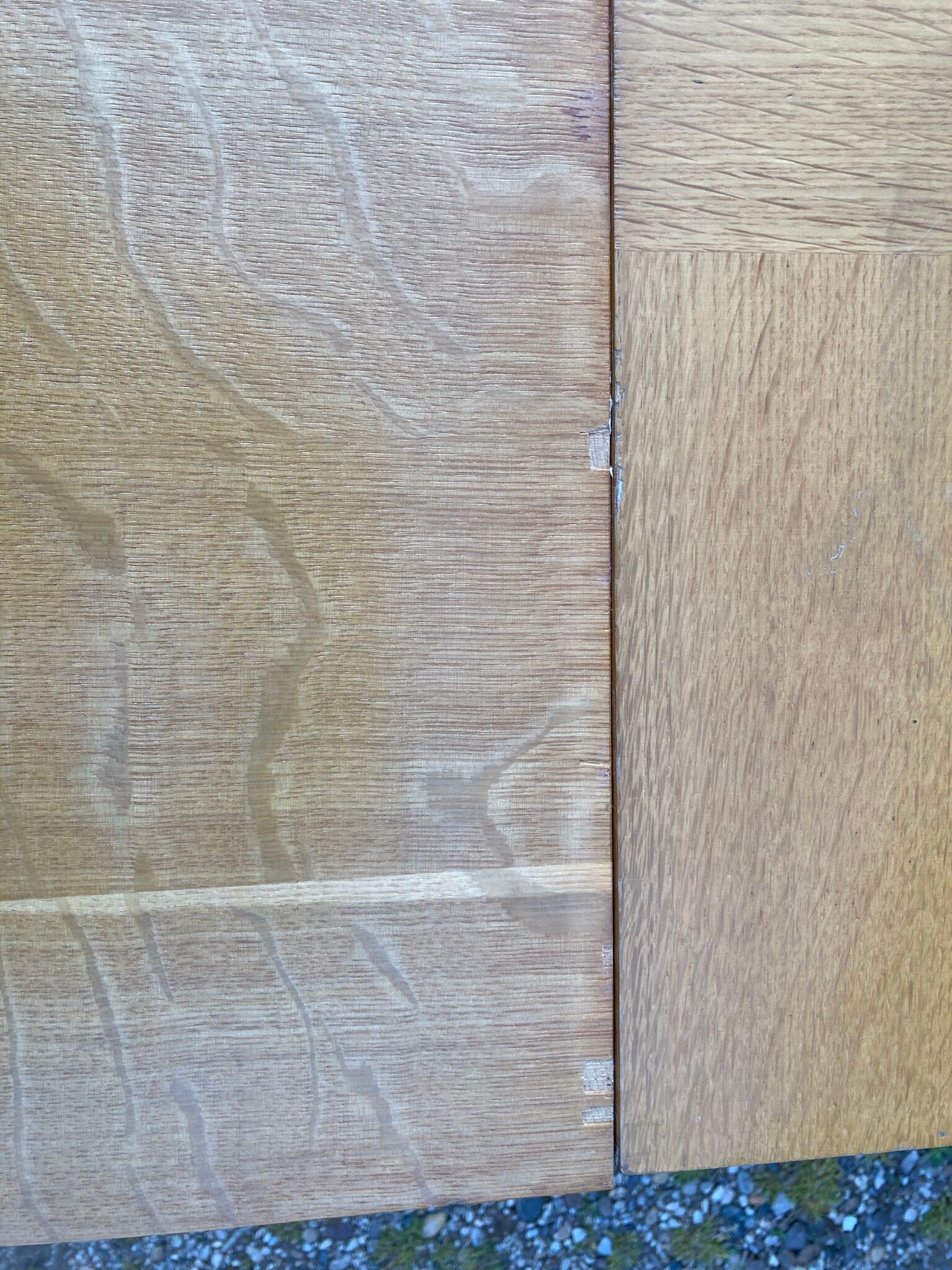 Vintage table in oak veneer