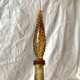 Genie bottle in amber yellow Empoli glass