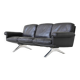 De Sede model DS-31 three-seat sofa black leather Switzerland 1970