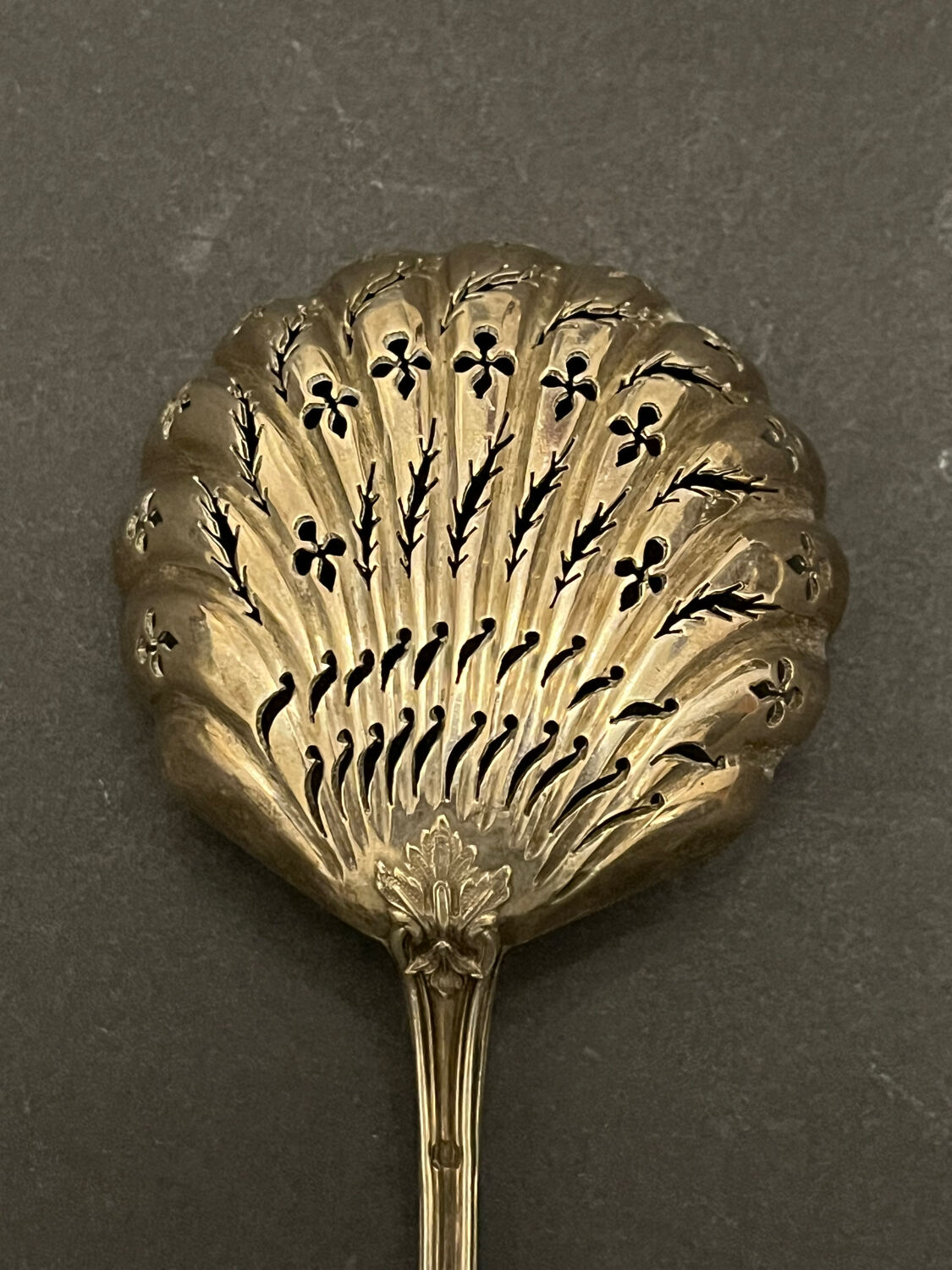 Silver dusting spoon