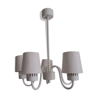 Lustre métal 5 lumières vintage