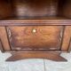 Art Deco bedside table in walnut, black marble top, circa 1920.
