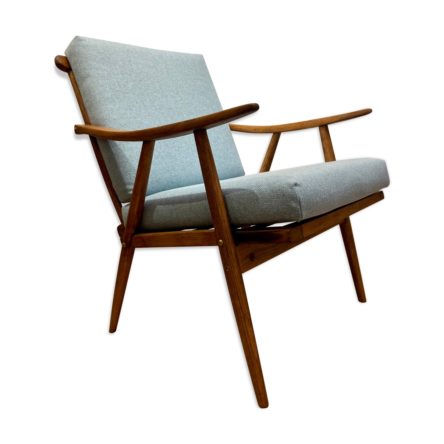 Czech restyled Boomerang armchair 1960 publisher Ton