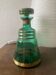 Emerald and gold Art Deco glass carafe
