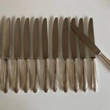 Set of 12 silver-plated table knives fillet 1960