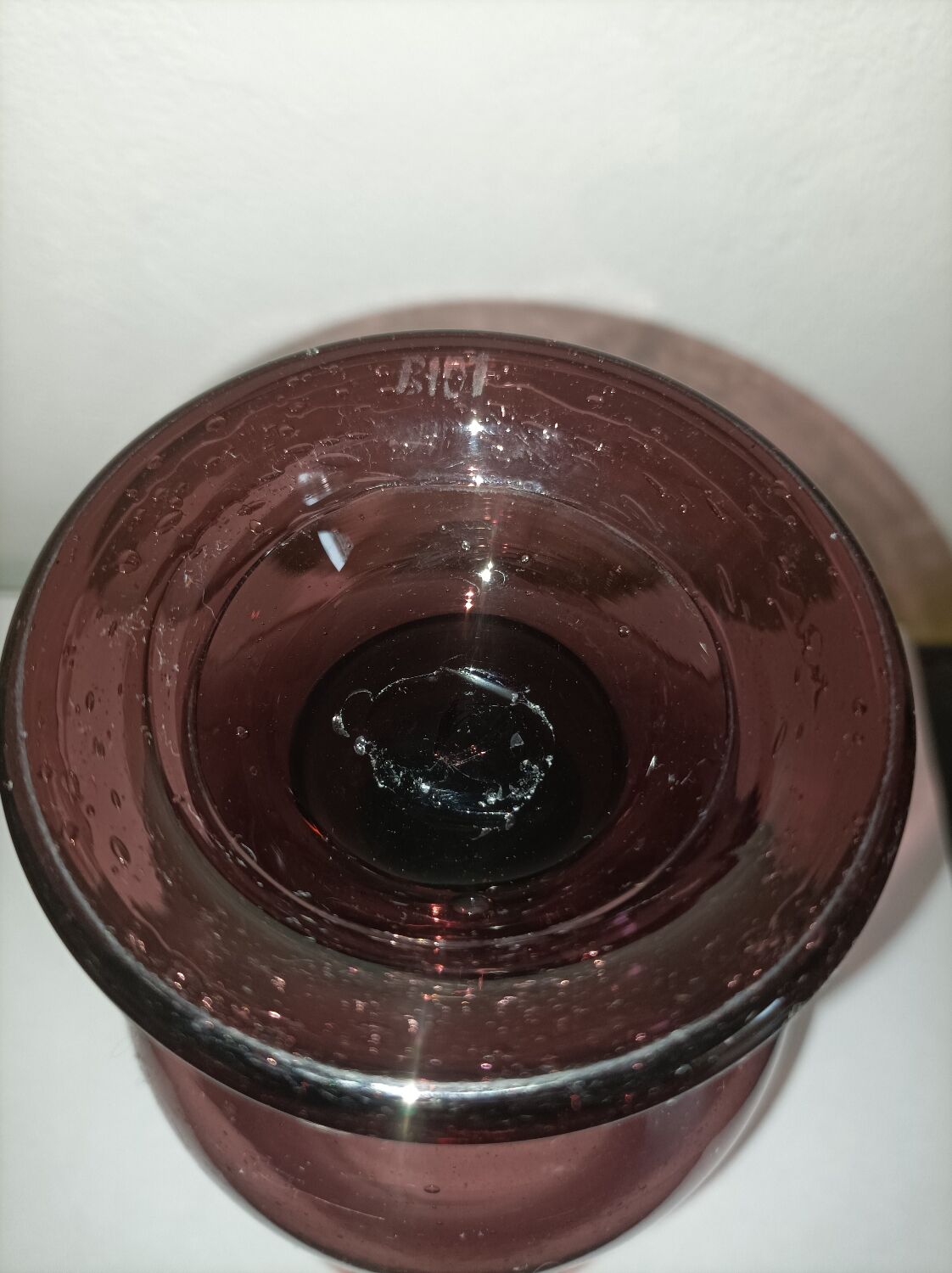 Biot bubble glass candle holder